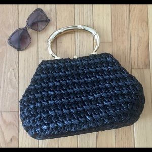 Vintage / retro straw handbag